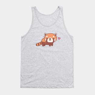 Cute Little Red Panda Doodle Tank Top